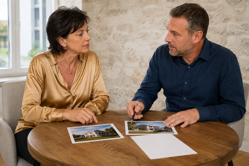 Symbolischer fachlicher Austausch anhand von Immobilienbildern